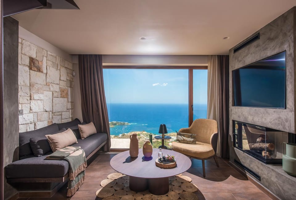 View (from property/room), Living room, Sea view