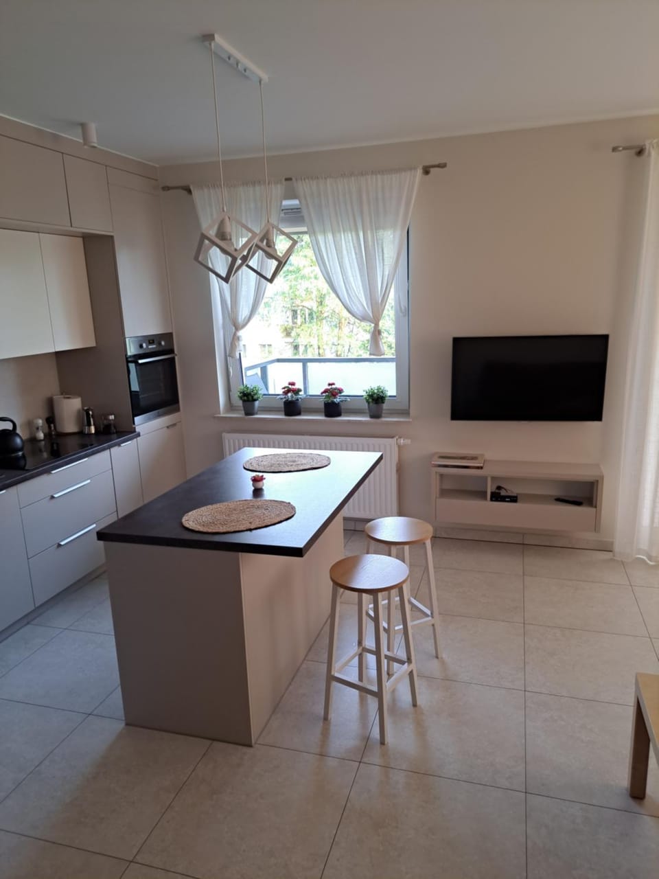 TV and multimedia, Kitchen or kitchenette, Dining area, oven, stove