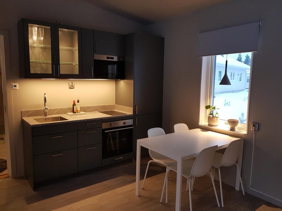 Kitchen or kitchenette, Dining area, minibar, pet friendly, stove