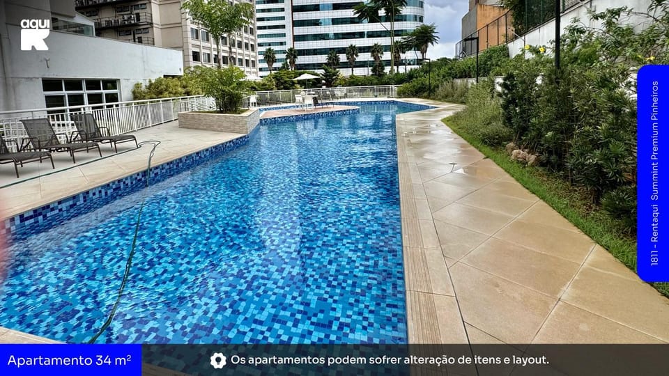 1811 - Rentaqui Summint Premium Pinheiros Apartment in Sao Paulo City
