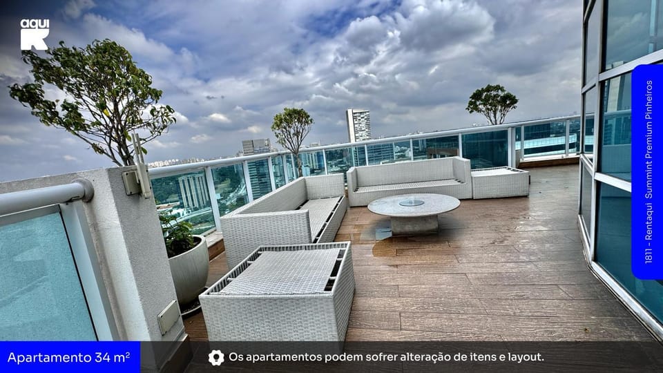 1811 - Rentaqui Summint Premium Pinheiros Apartment in Sao Paulo City
