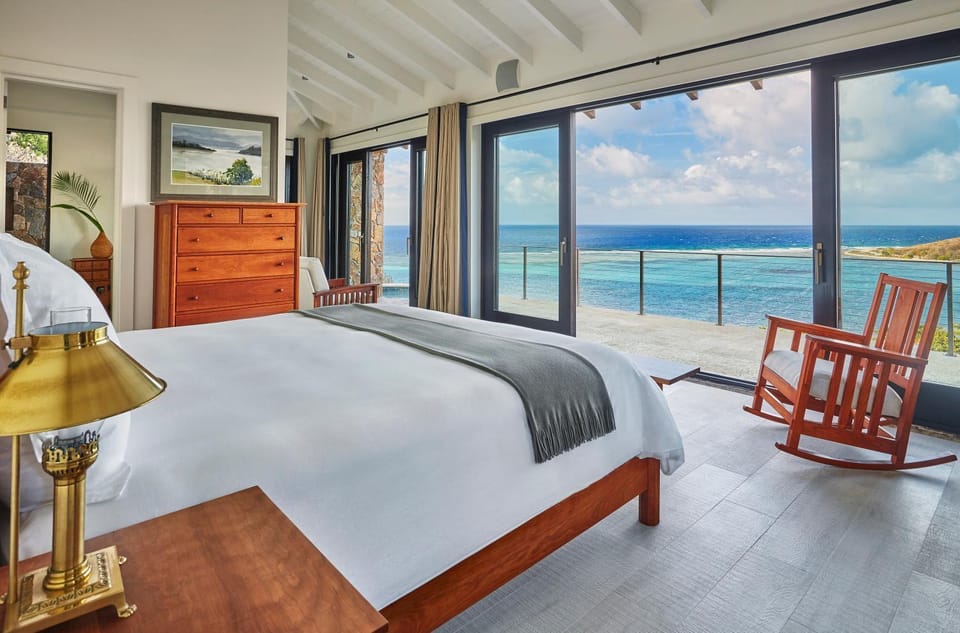 Bed, View (from property/room), Balcony/Terrace, Photo of the whole room, Bedroom, Sea view