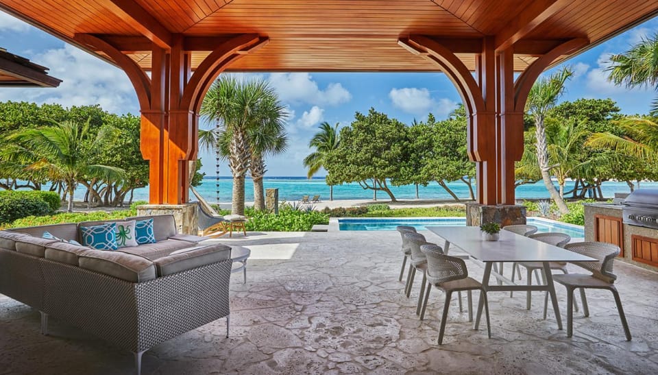 Patio, Pool view, Sea view