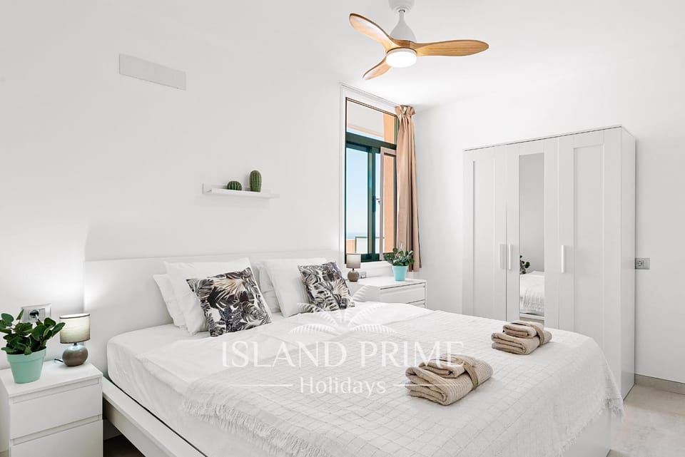 Bed, Bedroom, fireplace, towels, wardrobe