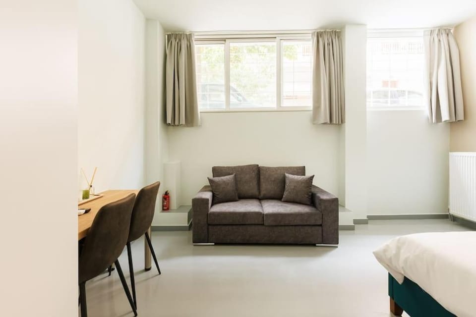 Bed, Living room, Photo of the whole room, Seating area, Bedroom