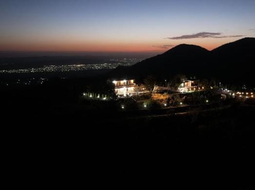Natural landscape, Bird's eye view, City view, Mountain view, Sunset