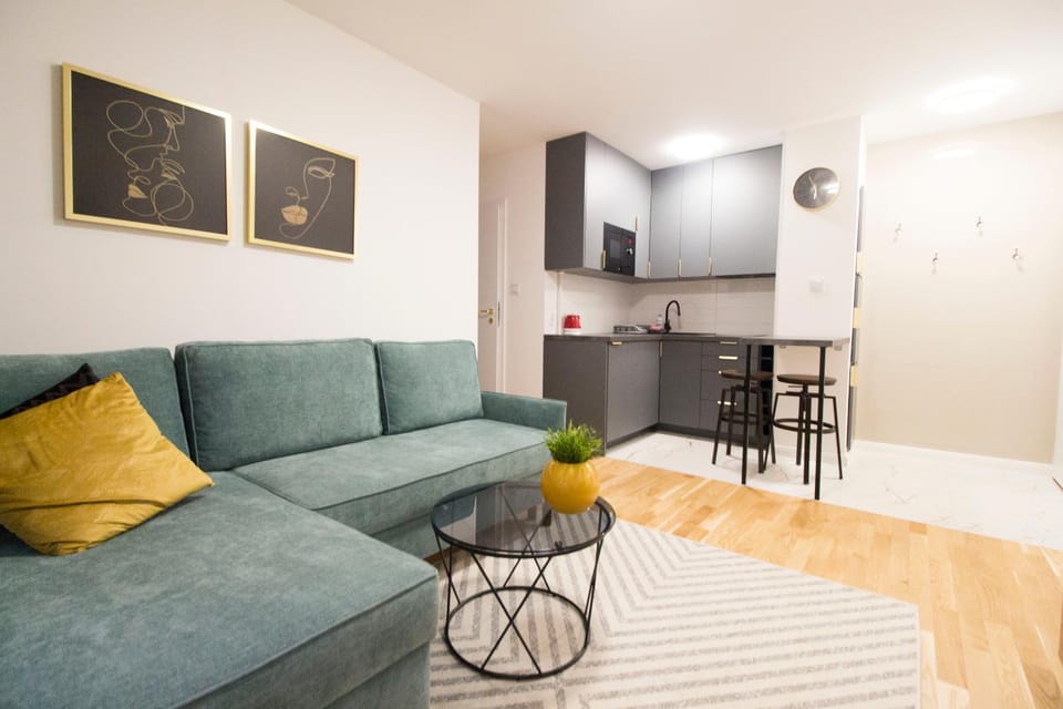 Kitchen or kitchenette, Living room, Seating area, Dining area, stove