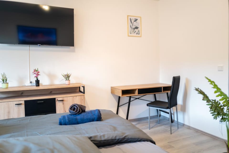 Bed, TV and multimedia, Photo of the whole room, Bedroom