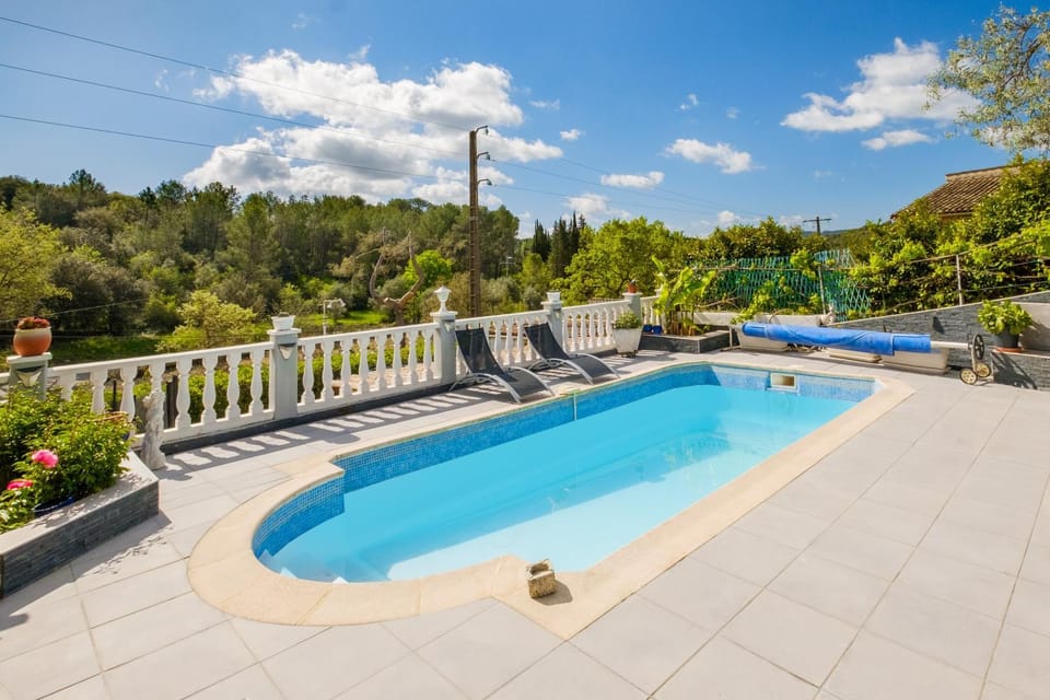 Property building, Living room, Swimming pool