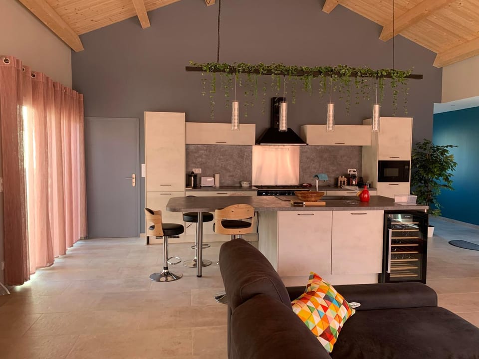 Kitchen or kitchenette, Living room, Seating area, Dining area, oven, stove