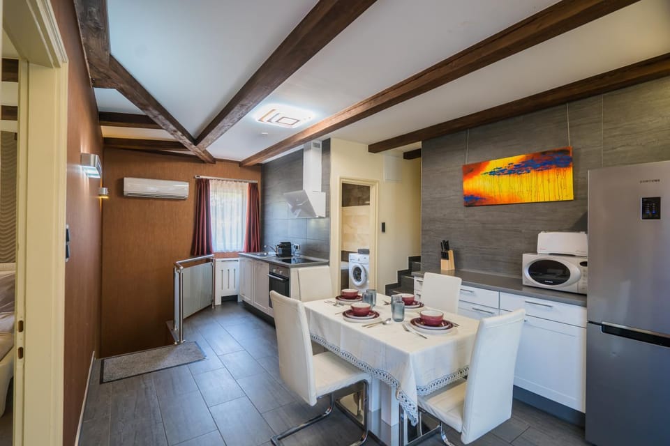 Kitchen or kitchenette, Dining area, oven, stove, kitchen