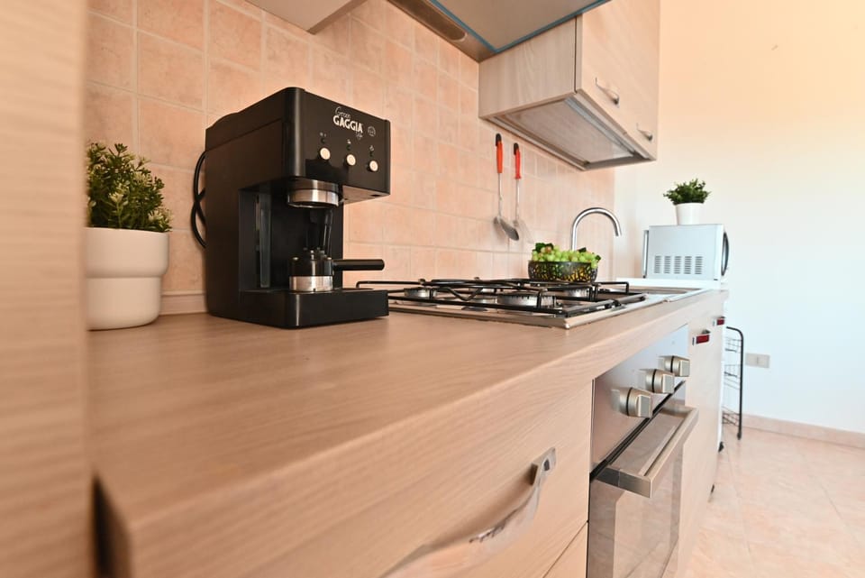 Coffee/tea facilities, Kitchen or kitchenette, oven, stove