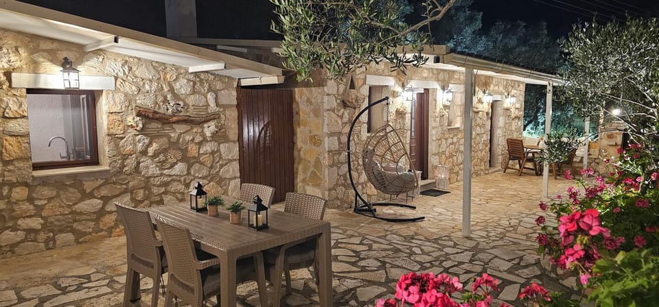 Property building, Patio, Night, Garden view