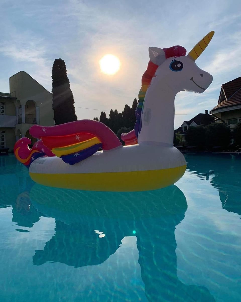 Pool view, Swimming pool, Sunset