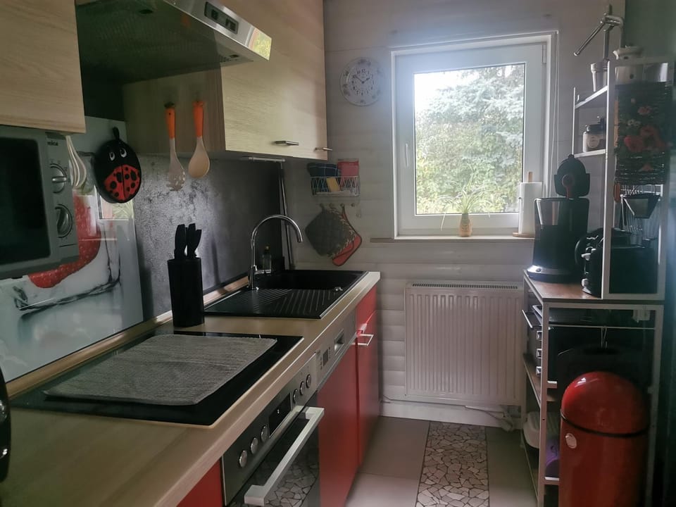 Kitchen or kitchenette, dishwasher, oven, stove, toaster