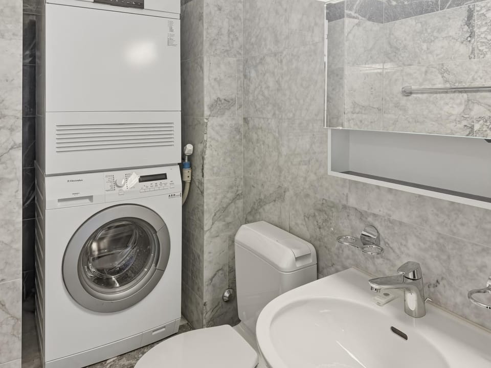 Toilet, Bathroom, washing machine, dryer