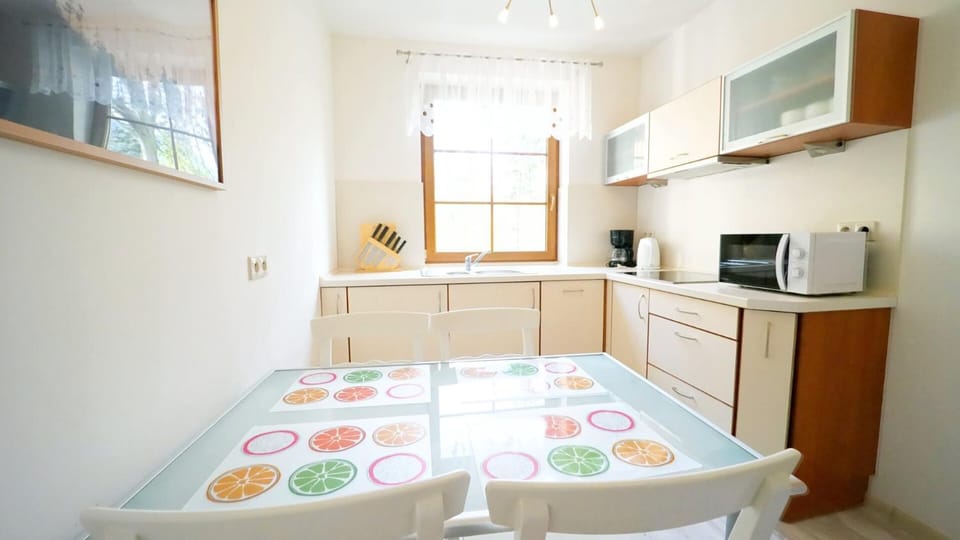 Kitchen or kitchenette, minibar, stove