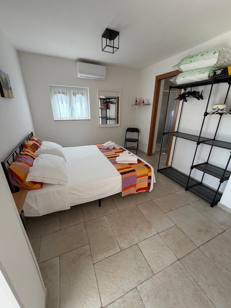 Bed, Photo of the whole room, Bedroom, wardrobe, air conditioner
