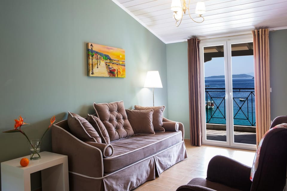 Living room, Seating area, Sea view
