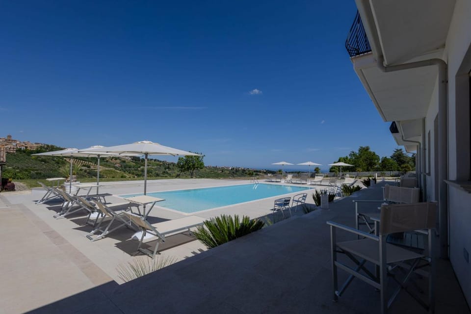 Natural landscape, Pool view, Swimming pool, sunbed