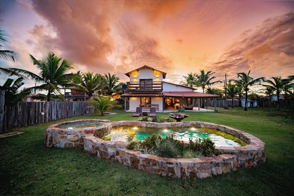 Property building, Spring, Garden, Garden view, Pool view, Swimming pool, Sunset