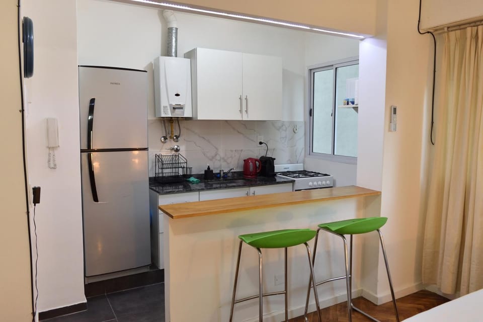 Kitchen or kitchenette, oven