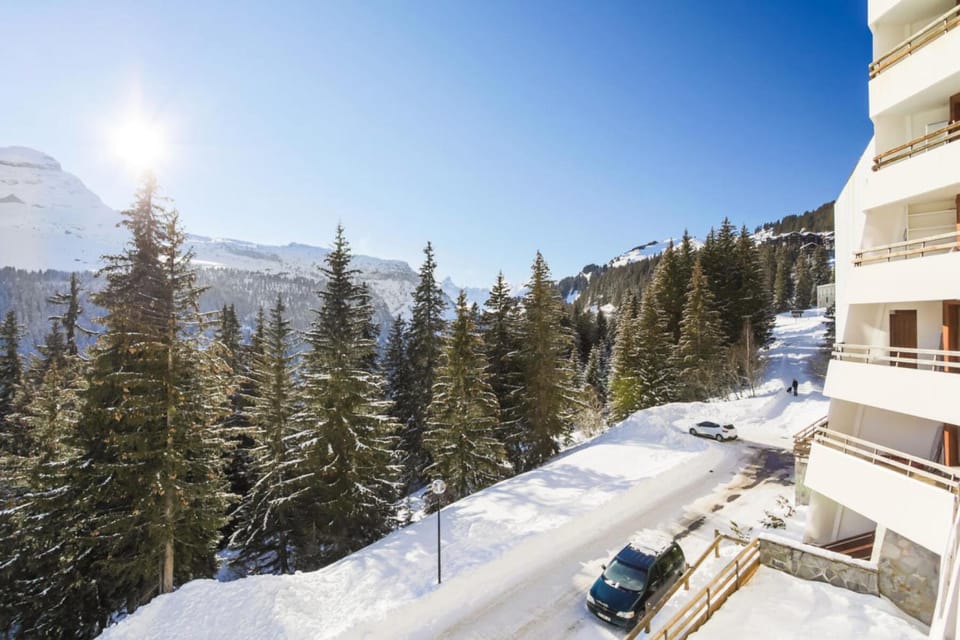 Skiing, Mountain view