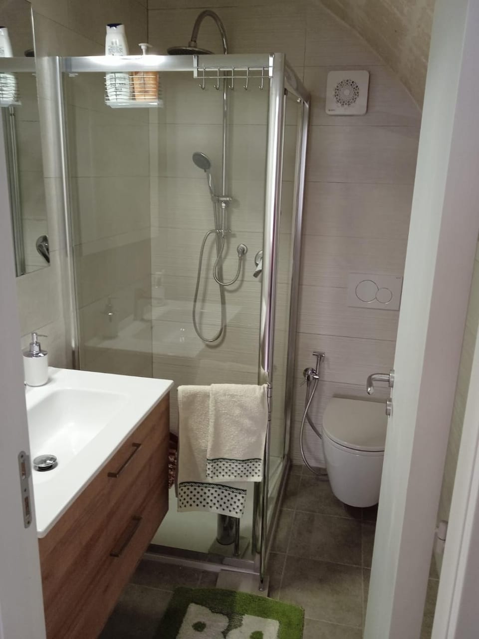 Shower, Toilet, Bathroom, towels