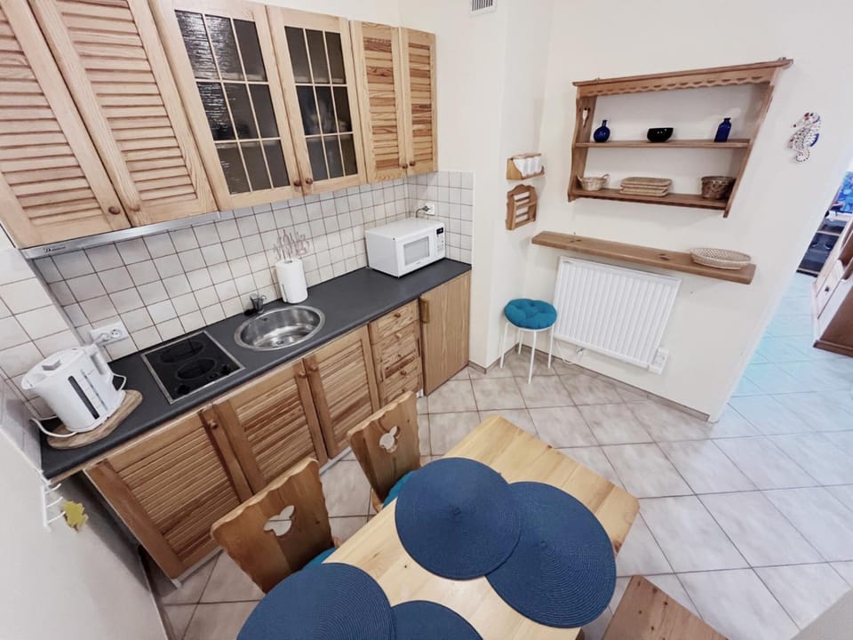 Kitchen or kitchenette, minibar, stove