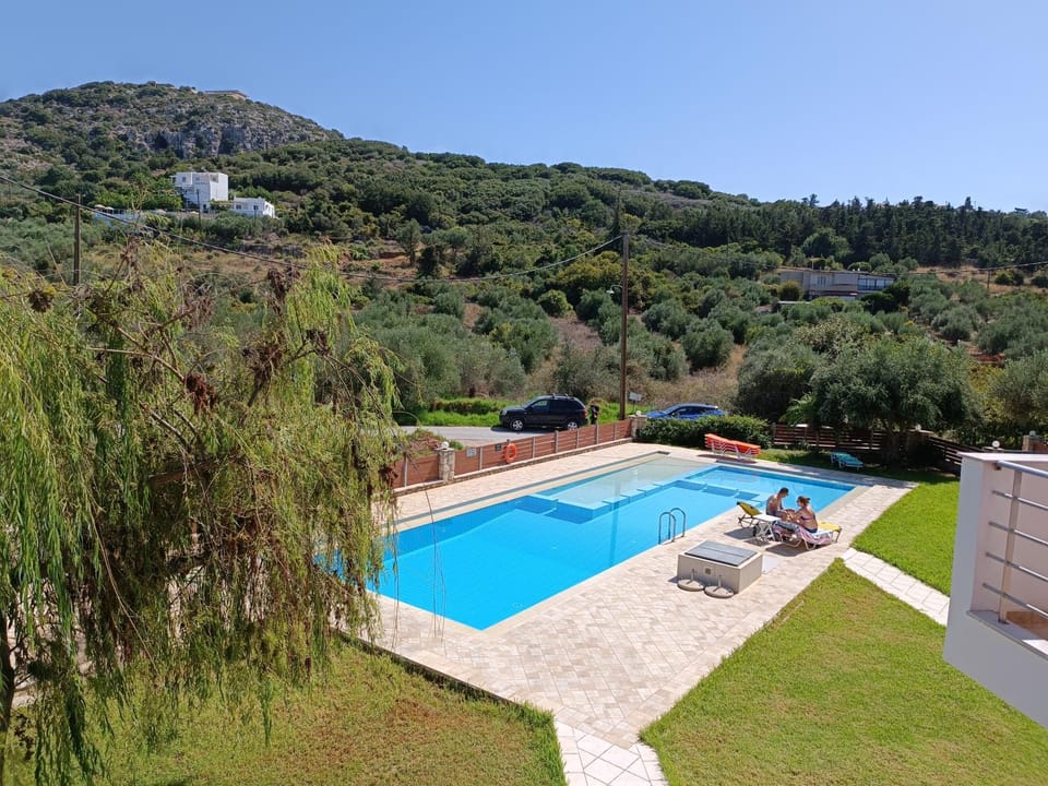 Spring, Day, Natural landscape, Garden, Garden view, Mountain view, Pool view, Swimming pool, sunbed