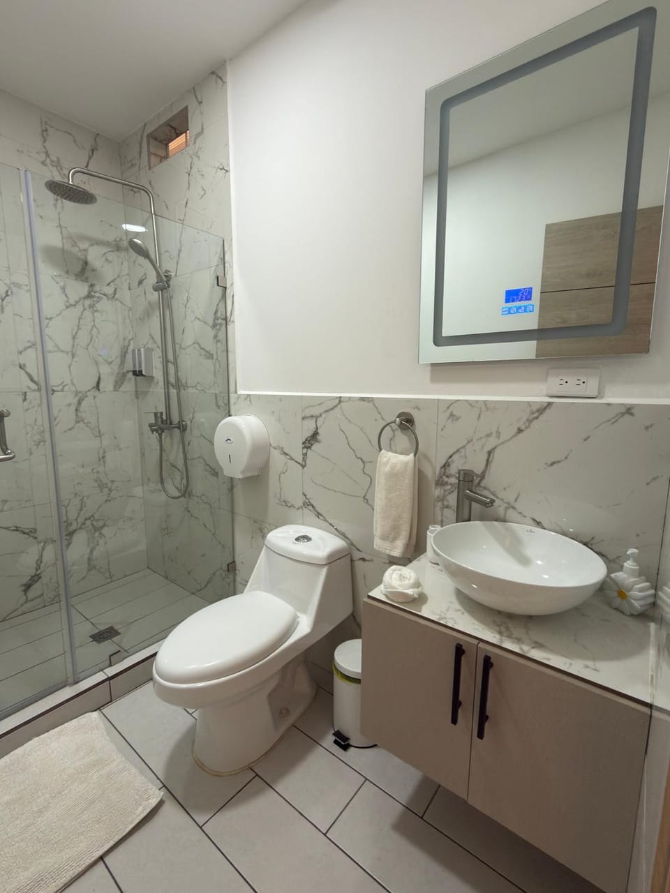 Shower, Bathroom, towels