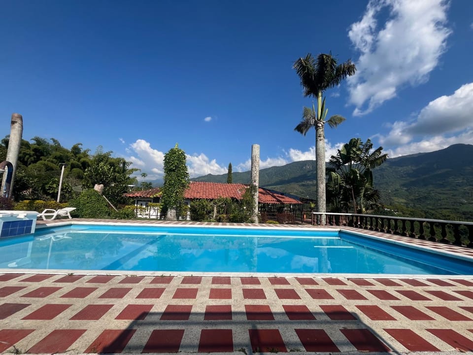 Natural landscape, Mountain view, Pool view, Swimming pool