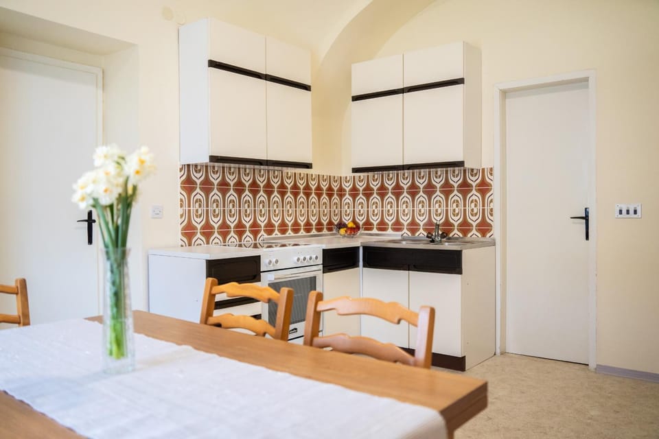 Kitchen or kitchenette, Dining area, stove, kitchen