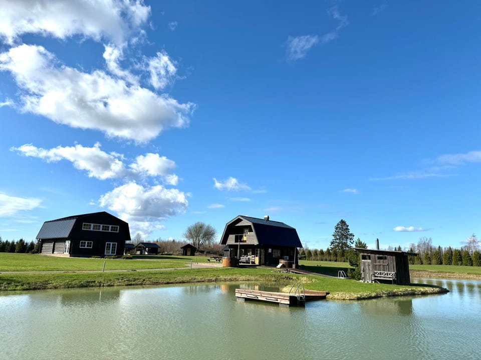 Property building, Natural landscape, Lake view