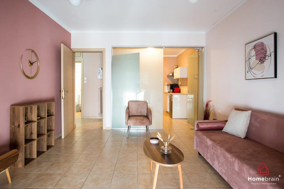 Kitchen or kitchenette, Living room, Seating area