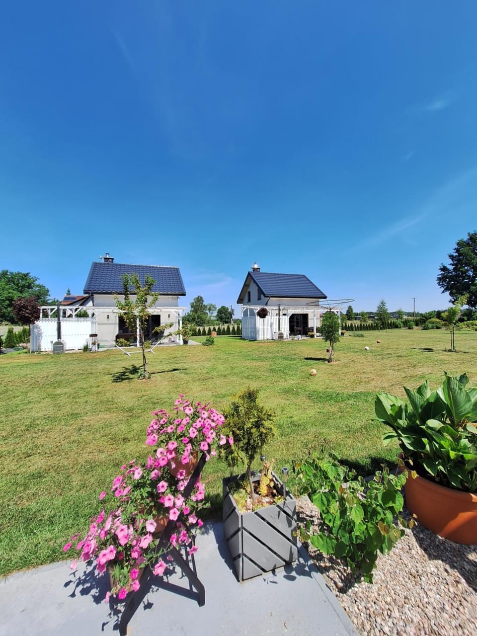 Domek Kaszubski Chill z balią ogrodową House in Pomeranian Voivodeship