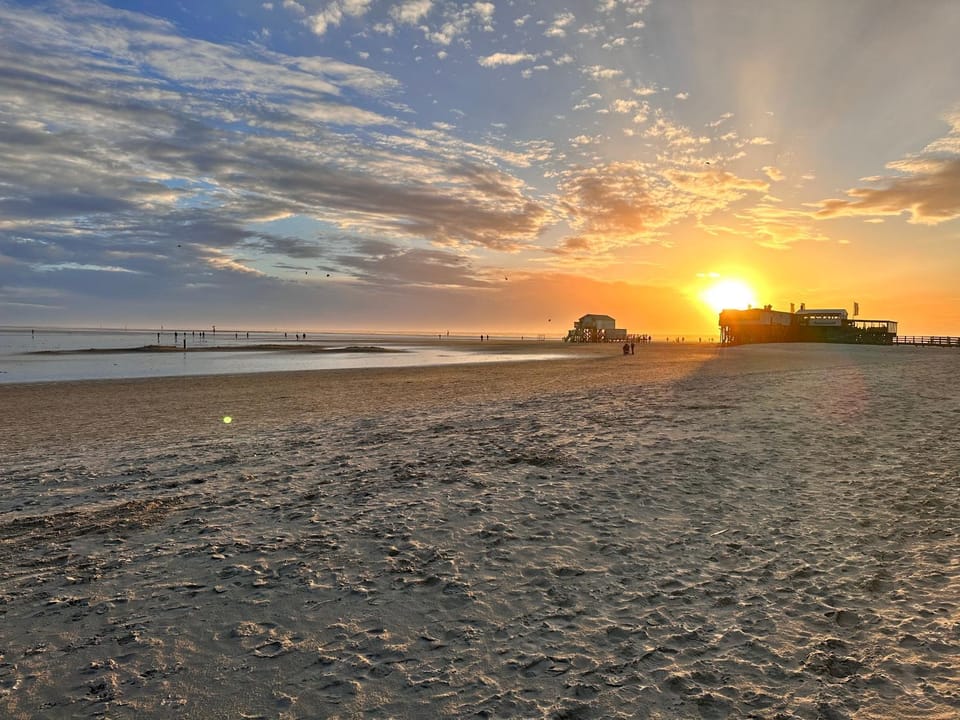 Day, Natural landscape, Beach, Sea view, Sunset