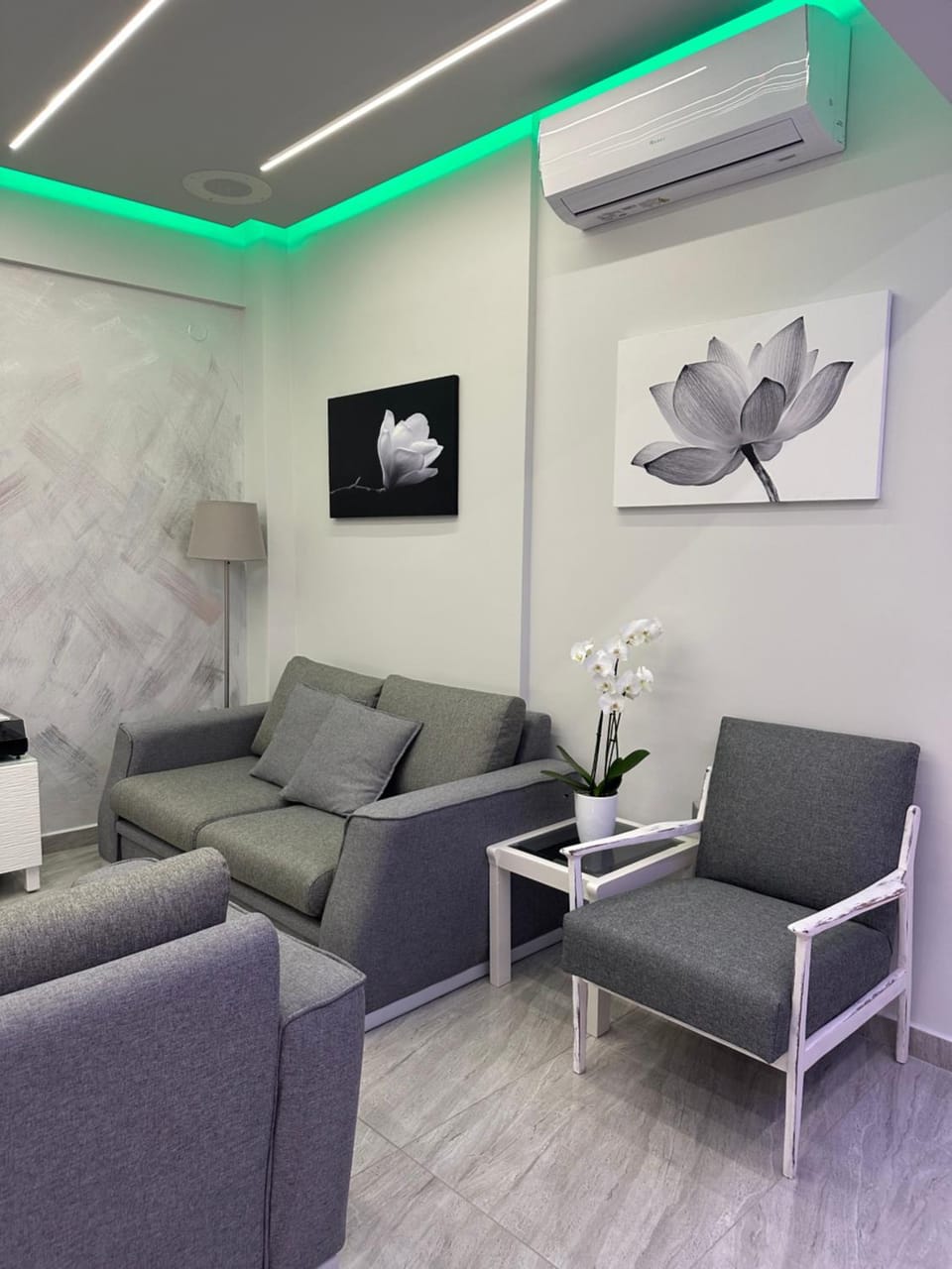 Living room, Seating area, air conditioner
