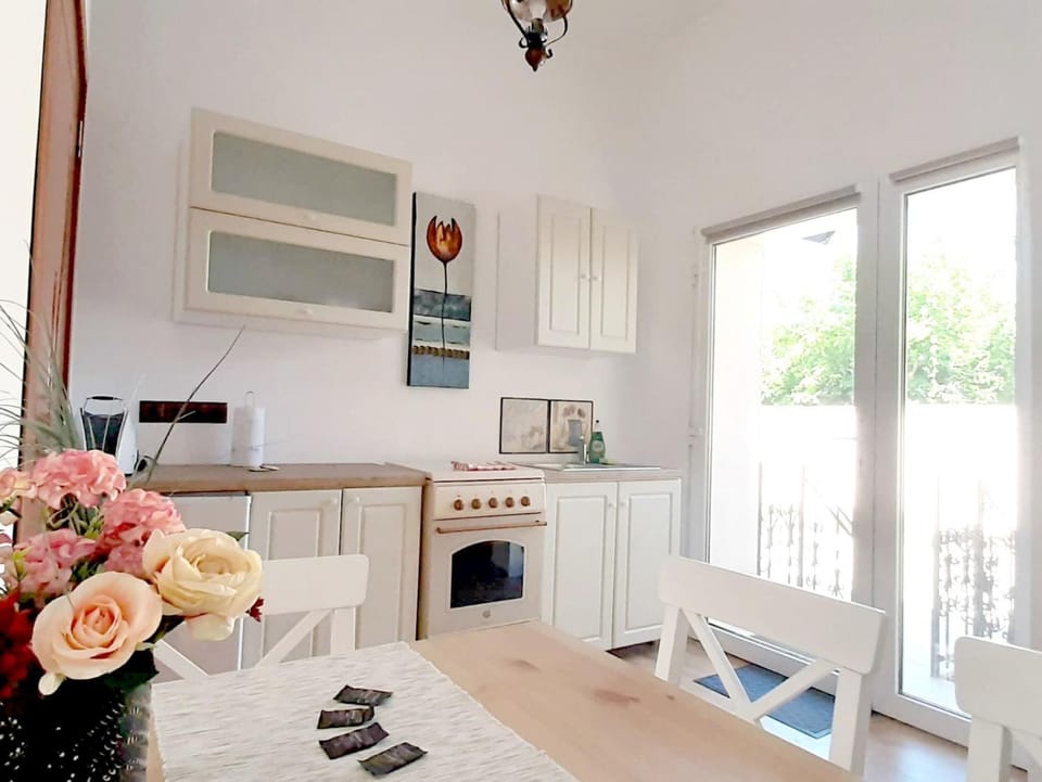 Kitchen or kitchenette, Dining area, stove, toaster