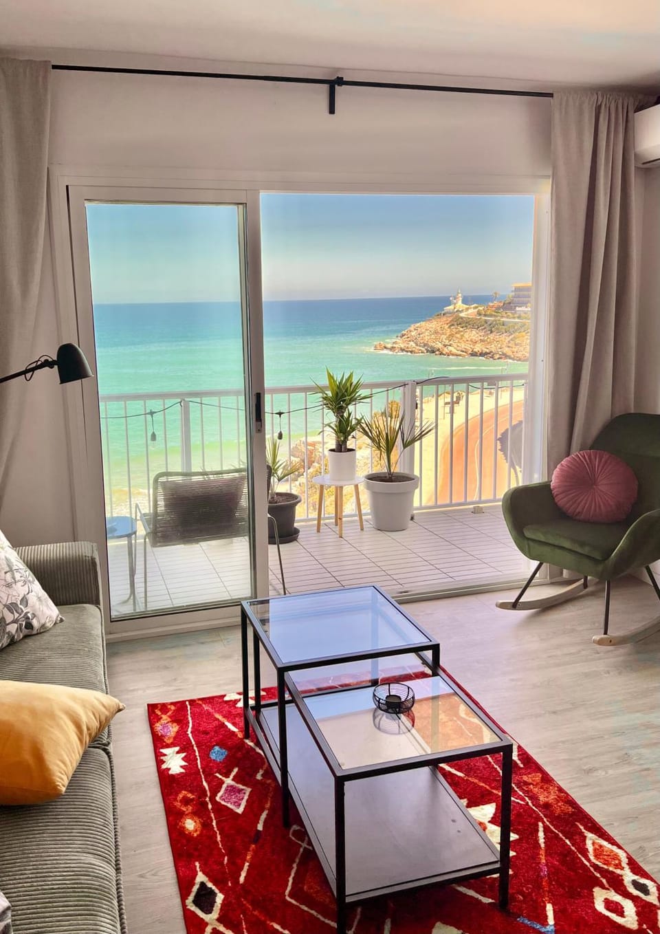 View (from property/room), Living room, Photo of the whole room, Seating area, Sea view