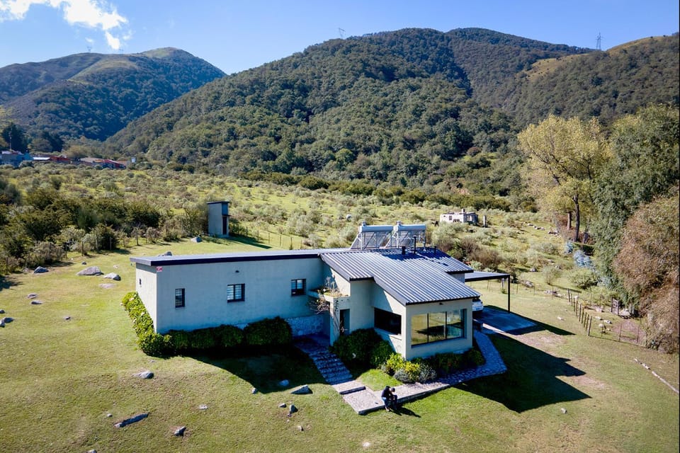 Property building, Natural landscape, Bird's eye view, Mountain view