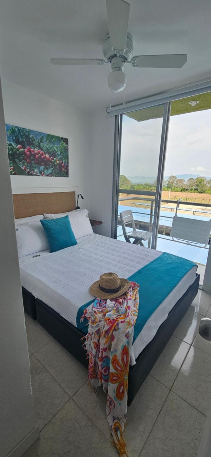 Bed, Natural landscape, View (from property/room), Balcony/Terrace, Bedroom