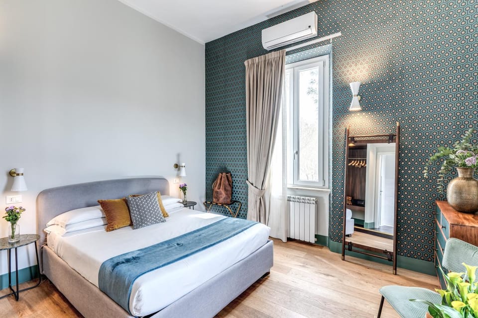 Bed, View (from property/room), Photo of the whole room, Bedroom, City view, air conditioner