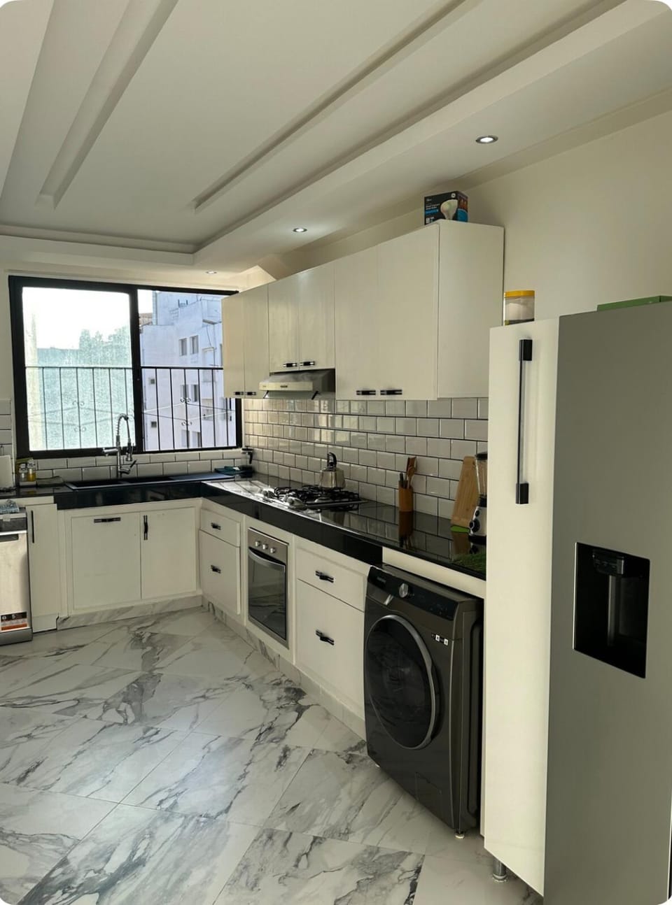 Kitchen or kitchenette, dishwasher, pet friendly, stove, washing machine, dryer