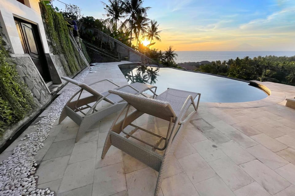 Sea view, Swimming pool, Sunset