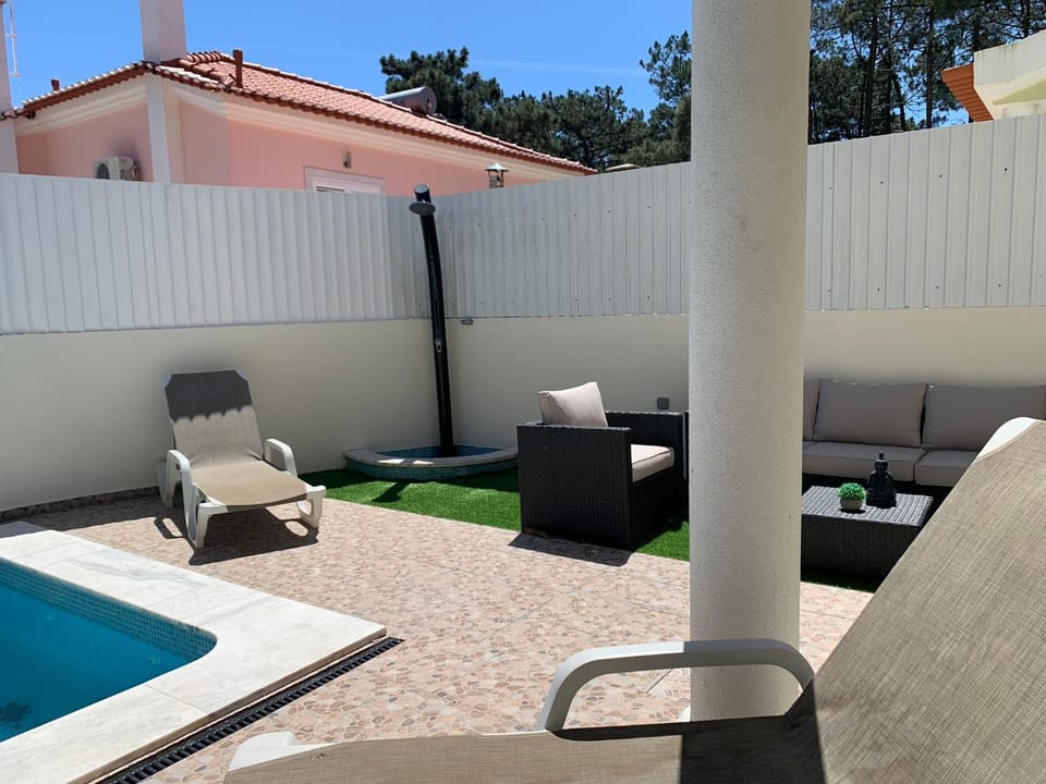 Patio, Pool view, Swimming pool, sunbed