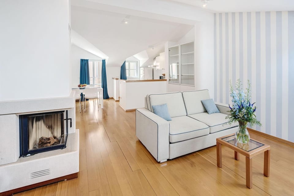 Living room, kitchen