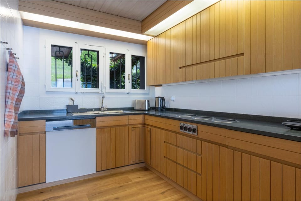 Kitchen or kitchenette, dishwasher, minibar, stove