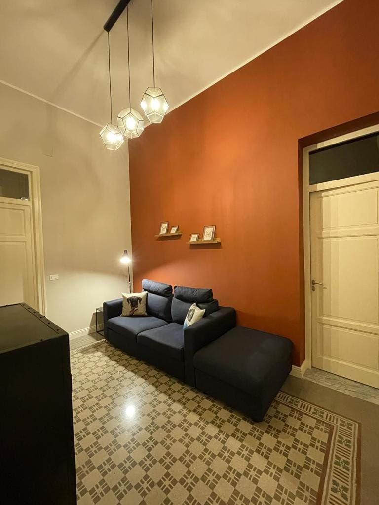 Bed, Living room, Seating area