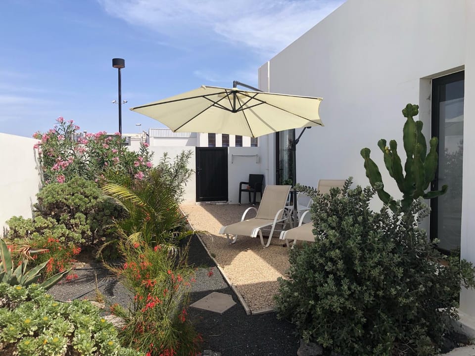 Patio, Garden, Garden view, sunbed